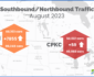Southbound Northbound Map August 2023 Full Month