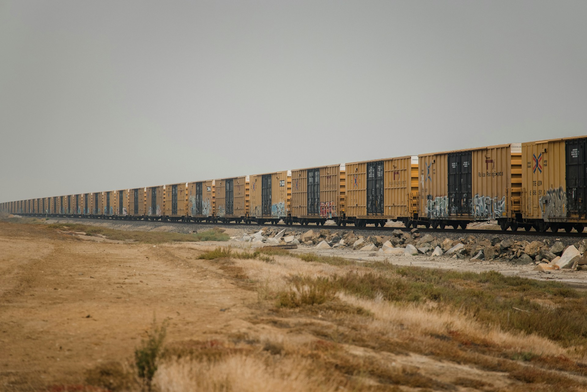 Long freight train