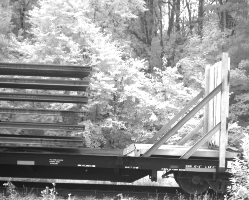 RailState Image of MOW train traveling through Island Pond Vermont July 12