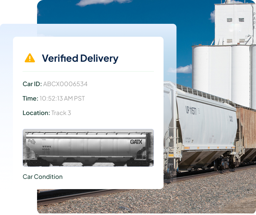 RailState Verified Car Delivery Covered Hopper