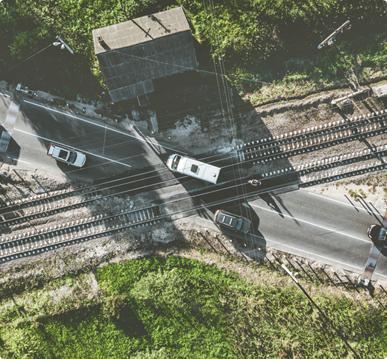 Grade Crossing Aerial View